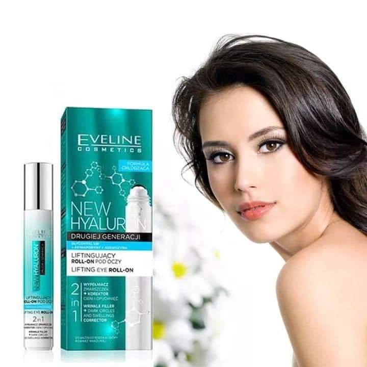 [Hoàn Tiền 8%]Thanh lăn giảm thâm quầng mắt Eveline New Hyaluron
