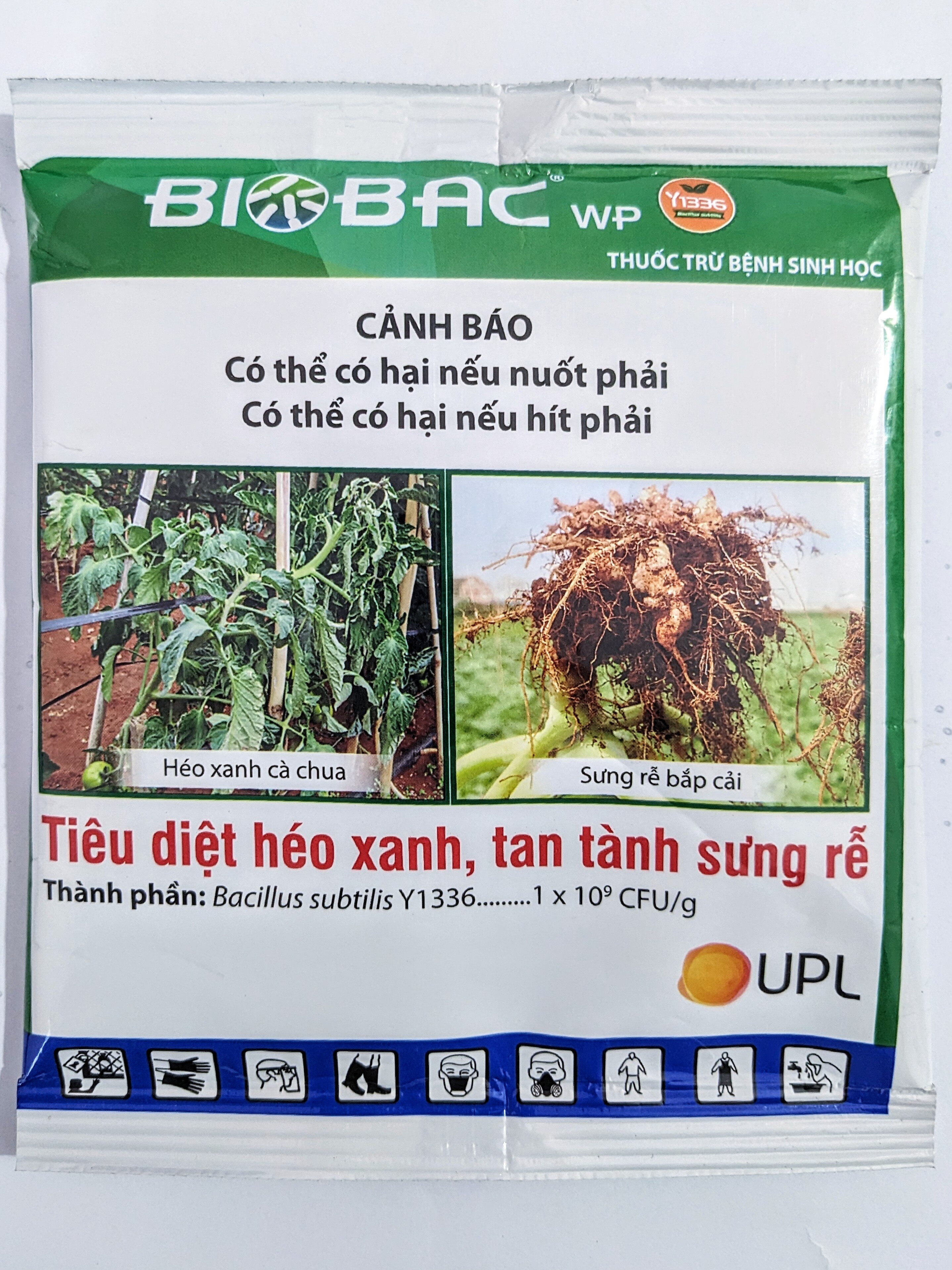 Thuốc Biobac Wp (gói 100g) trị héo xanh, sưng rễ