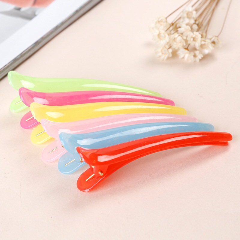 Combo 10 kẹp tóc mỏ vịt nhựa trơn