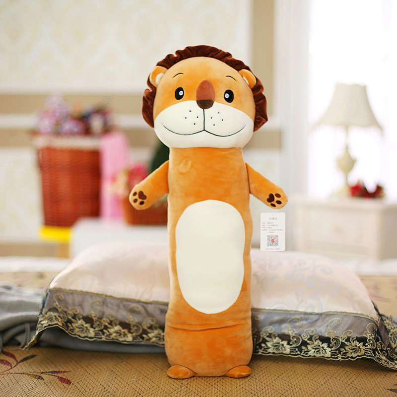 Gối Ôm Sư Tử Đáng Yêu (55cm---90cm) Vải Miniso Mềm Mịn, Hàng Loại 1 Cao Cấp, An Toàn Cho Bé