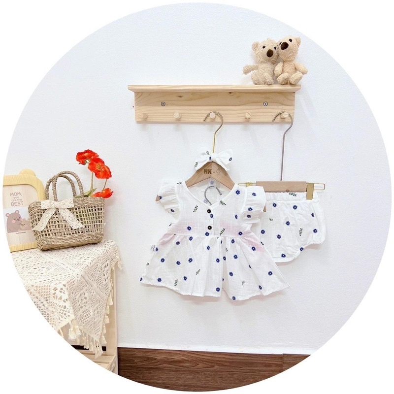 vải thô linen hoa cam đất