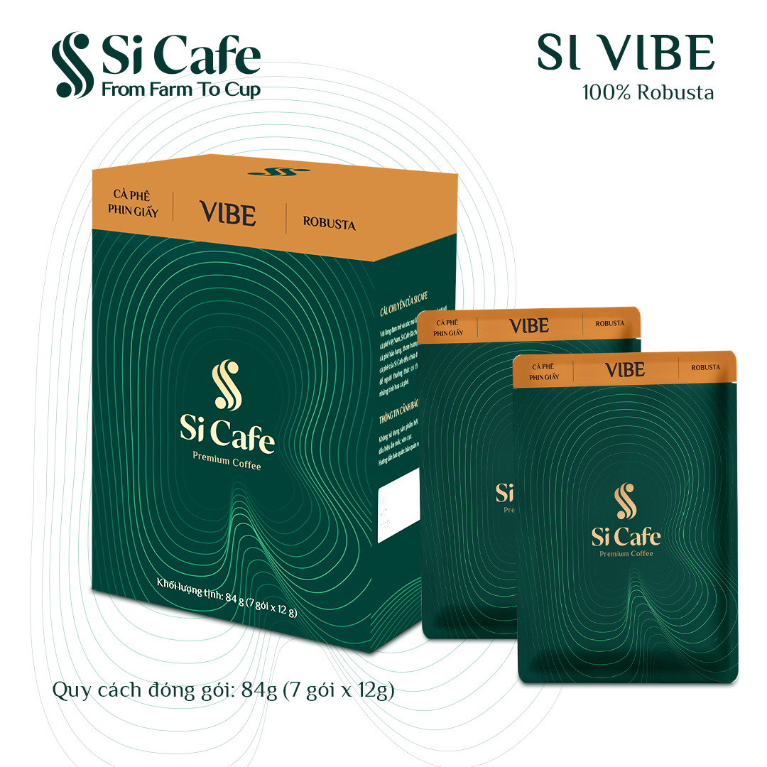 CÀ PHÊ PHIN GIẤY VIBE TỪ SI CAFE - 100% ROBUSTA