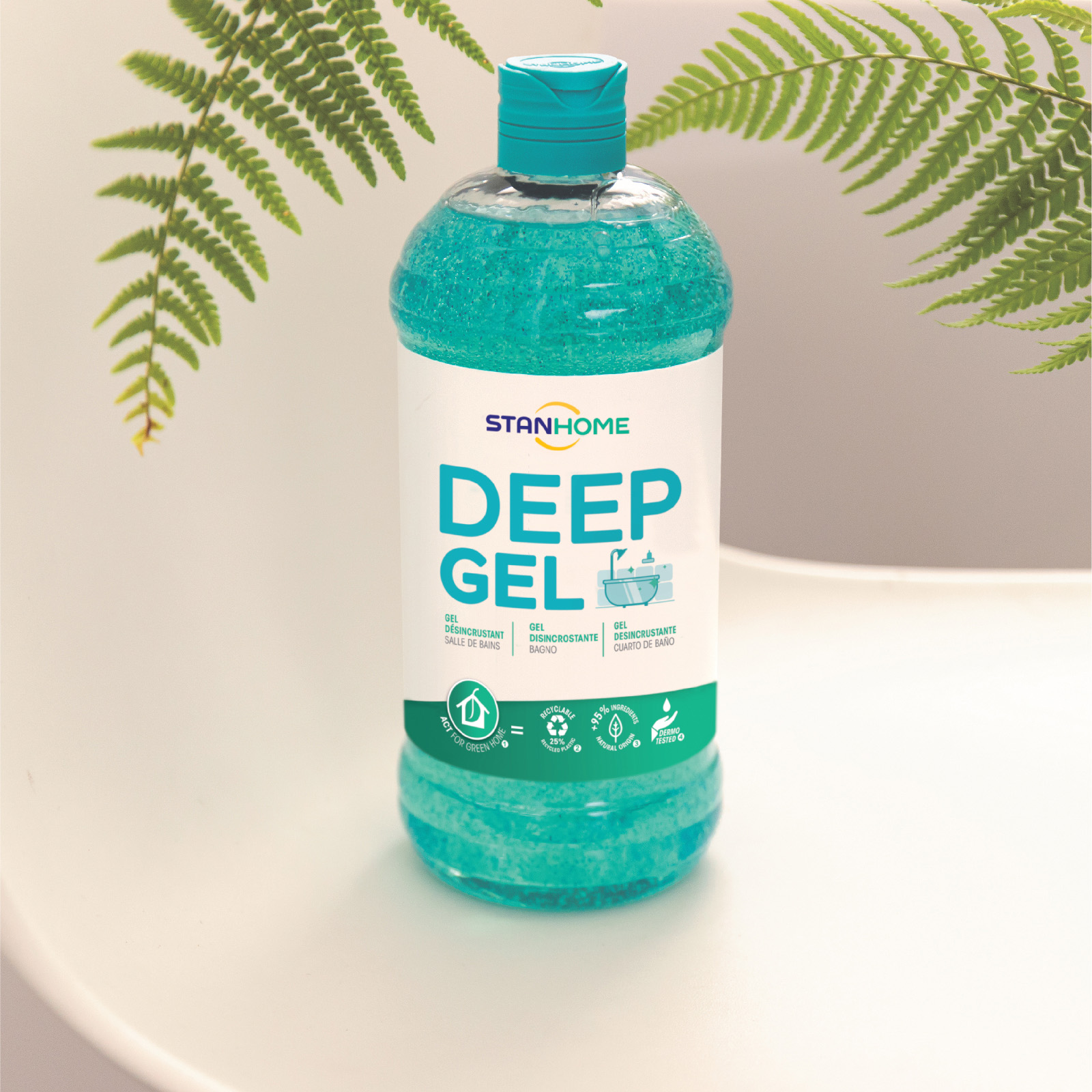 Gel làm sạch đa năng cho cặn canxi, nước cứng Stanhome DEEP GEL 750ml- chai trong