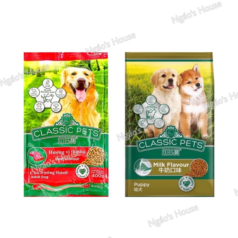 Thức ăn hạt dành cho chó Classic Pets 400gr