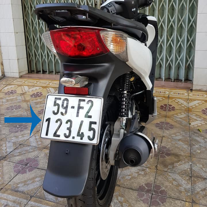 Khung biển số inox dành cho xe máy