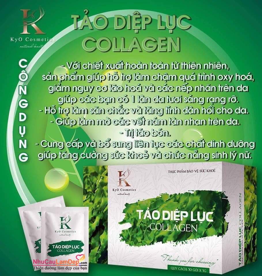 [HCM]Diệp Lục Colagen Đẹp Da Mờ Nám