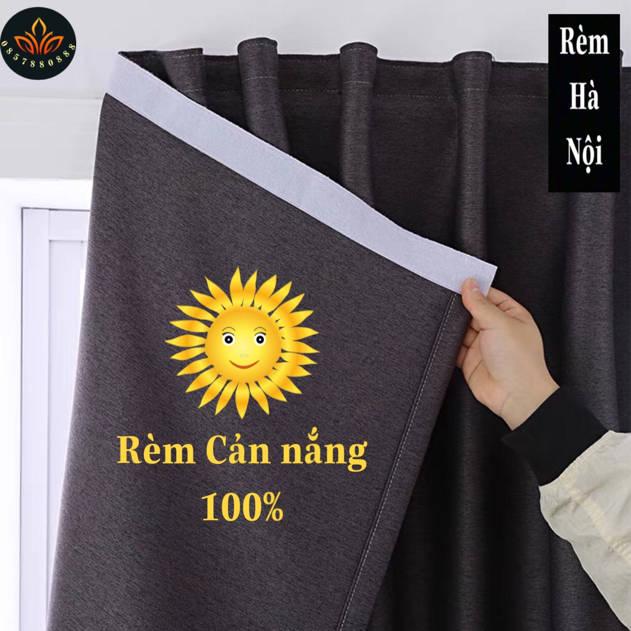 Rèm dán tường, rèm vải thô cao cấp