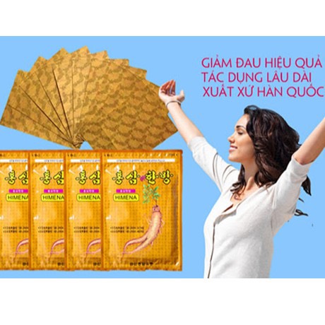 Miếng dán hồng sâm Himena Korea 20 miếng gói COMBO 5 GÓI