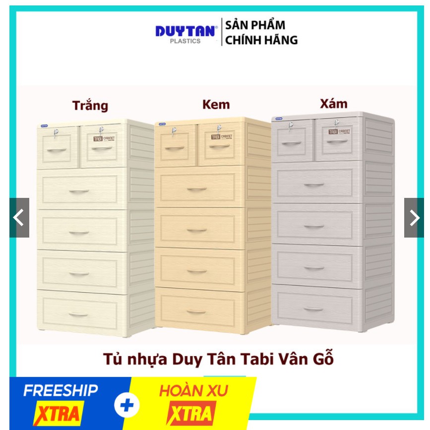 Tủ Nhựa Duy Tân 5 Tầng Tabi Vân Gỗ