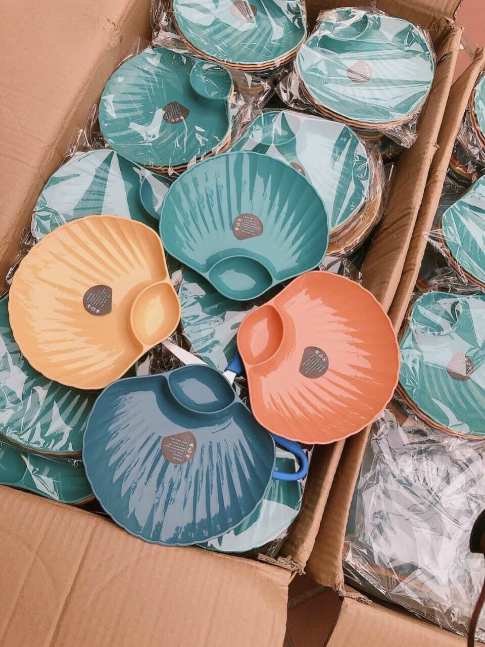 Set 4 đĩa nhựa hình vò sò