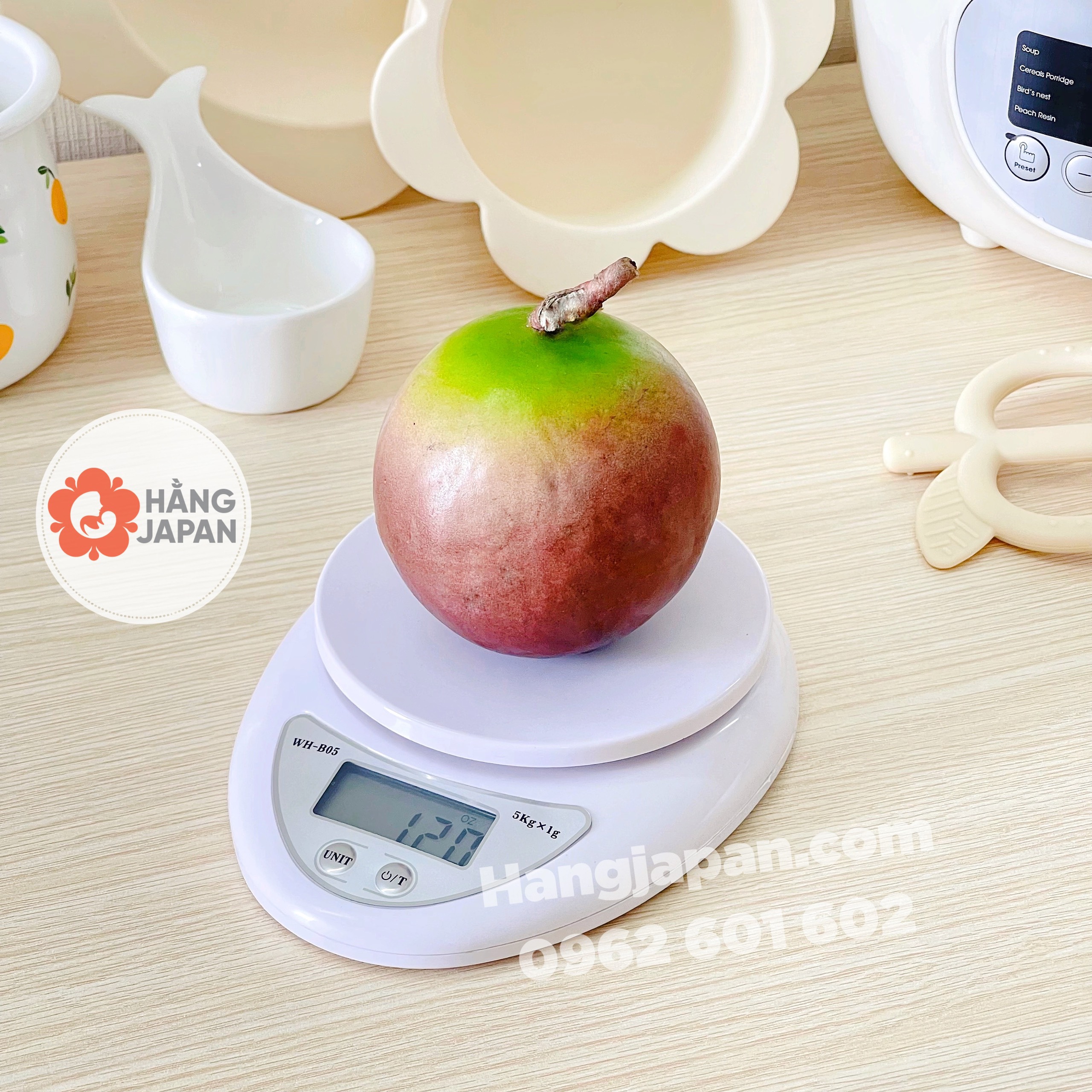 Cân tiểu ly, Cân điện tử nhà bếp thực phẩm gia vị 5kg Electronic kitchen scale B05