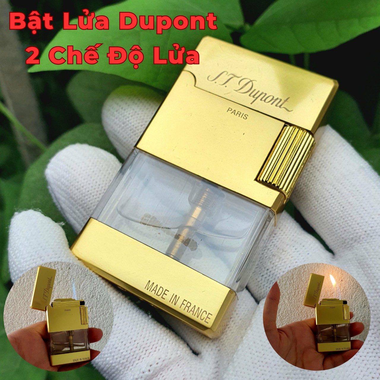 (Hoàn Tiền 10%) Bật Lửa Gas Lộ Thiên S.T Dupont 2 Chế Độ ( Lửa Thường Và Lửa Khò ) Hộp Quẹt Hot Trend Mẫu Mới Nhất ( KHÔNG GAS)