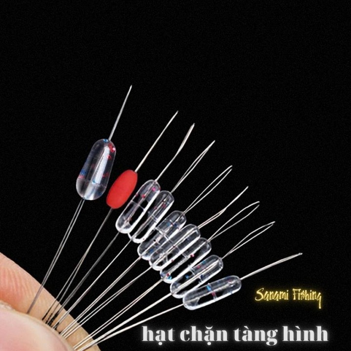 Hạt Chặn Phao Silicon Trong Suốt, Tàng Hình, hạt chặn phao Đen câu đài cao cấp phụ kiện câu đài PKK02 - Sanami Fishing
