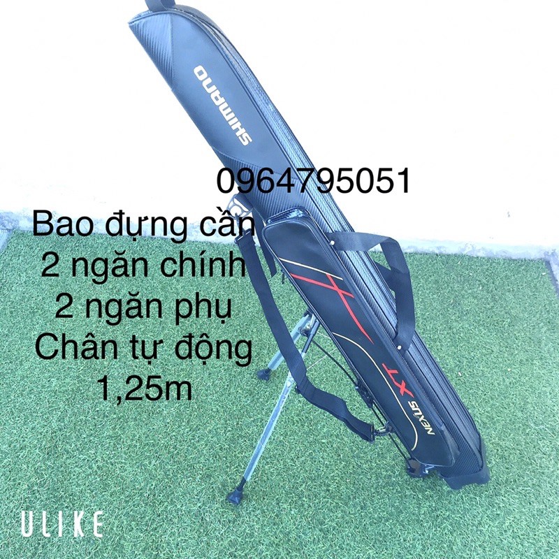 Túi đựng cần 2 ngăn có chân tự động 1,25m