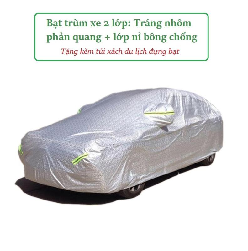 Bạt trải phủ che ô tô, áo trùm phủ xe hơi, xe ô tô tráng nhôm vân 4D cho xe 4 chỗ đến 7 chỗ theo size, phản quang chống nóng, mưa, xước sơn