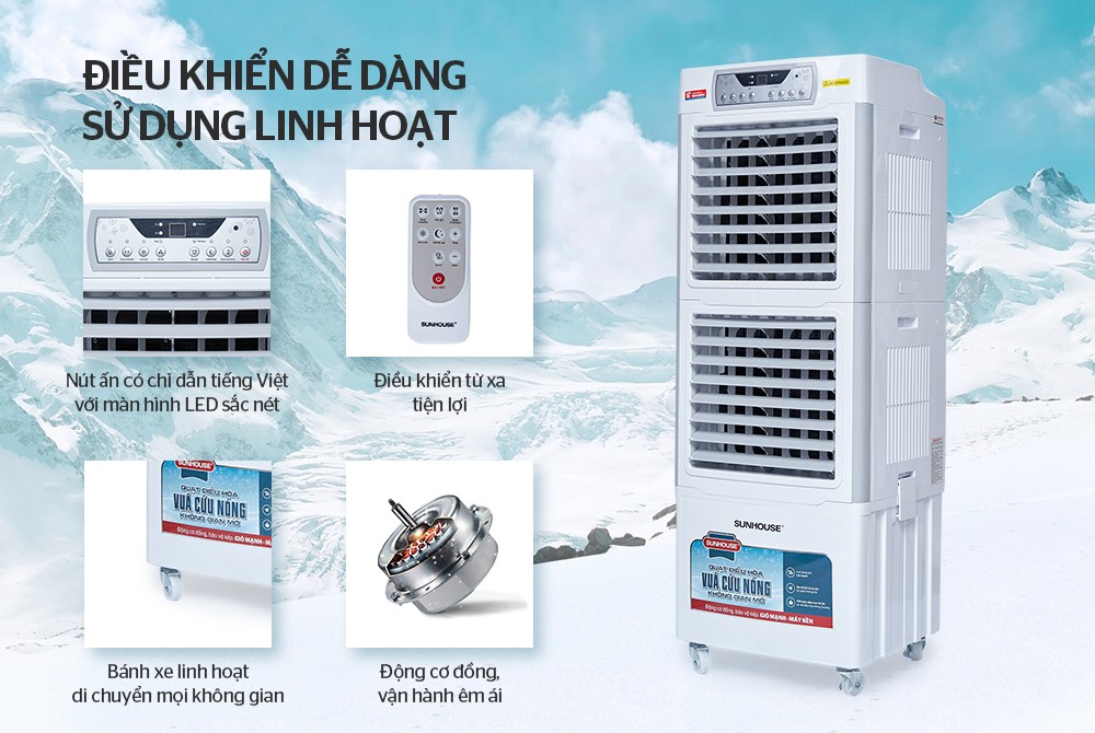 MÁY LÀM MÁT KHÔNG KHÍ SUNHOUSE SHD7756 ( cho diện tích 50m2 )
