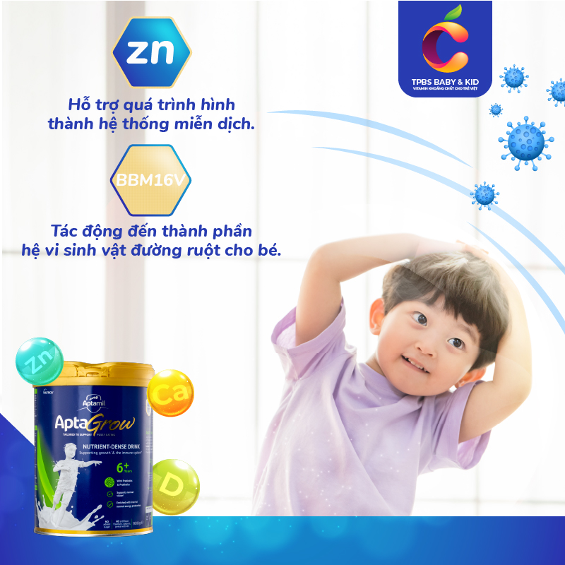 Sữa APTAMIL APTAGROW Úc 900g sữa dành cho bé biếng ăn (Hàng chuẩn Úc)