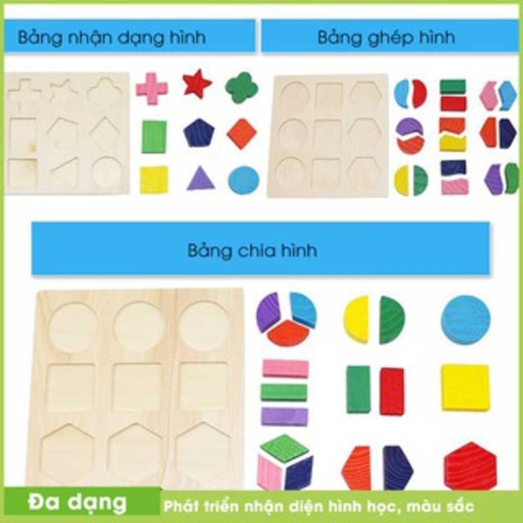 Đồ chơi Bộ xếp Hình Học Thông Minh Cho Bé