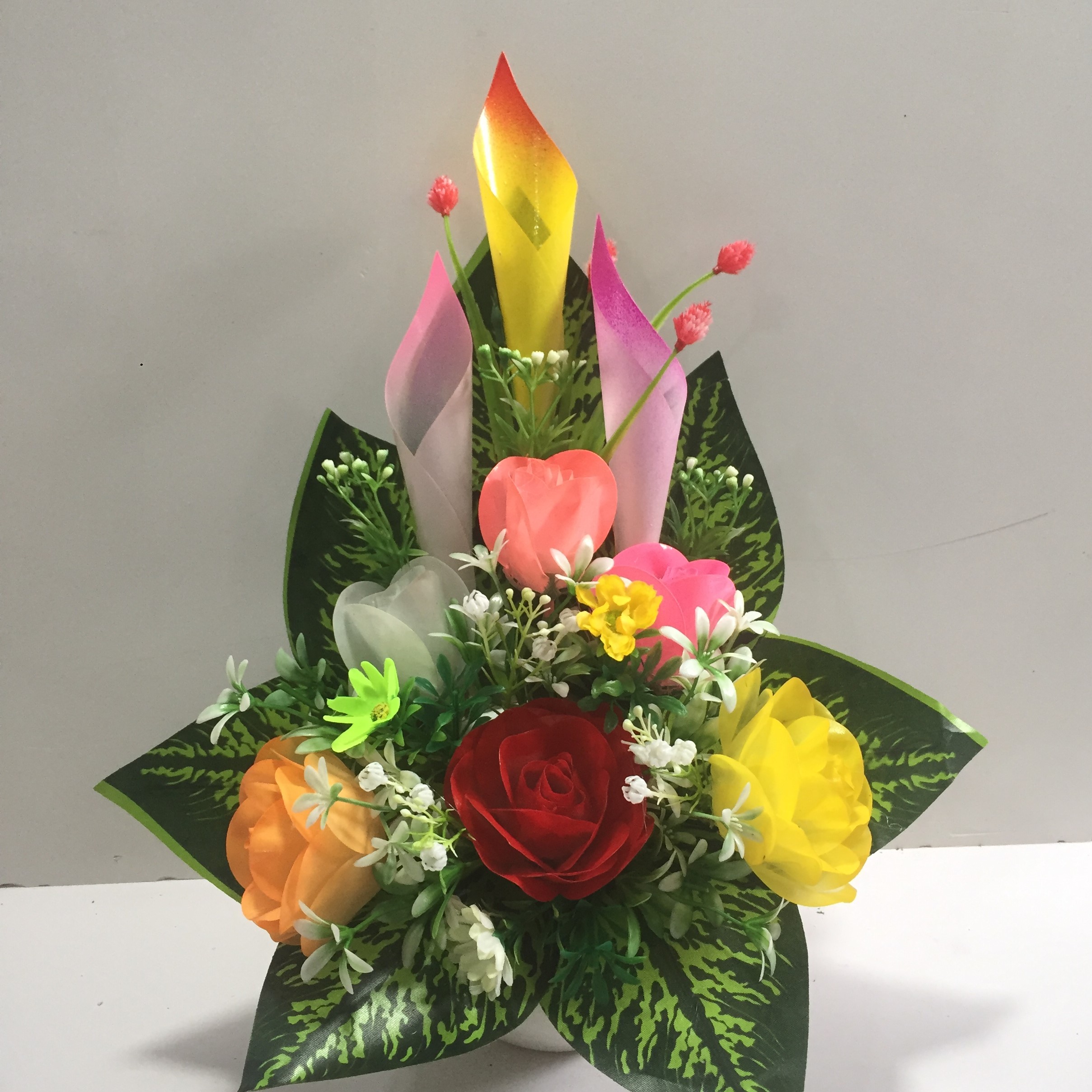 Hoa Trang Trí - Bát Hoa Điện 9 Bông