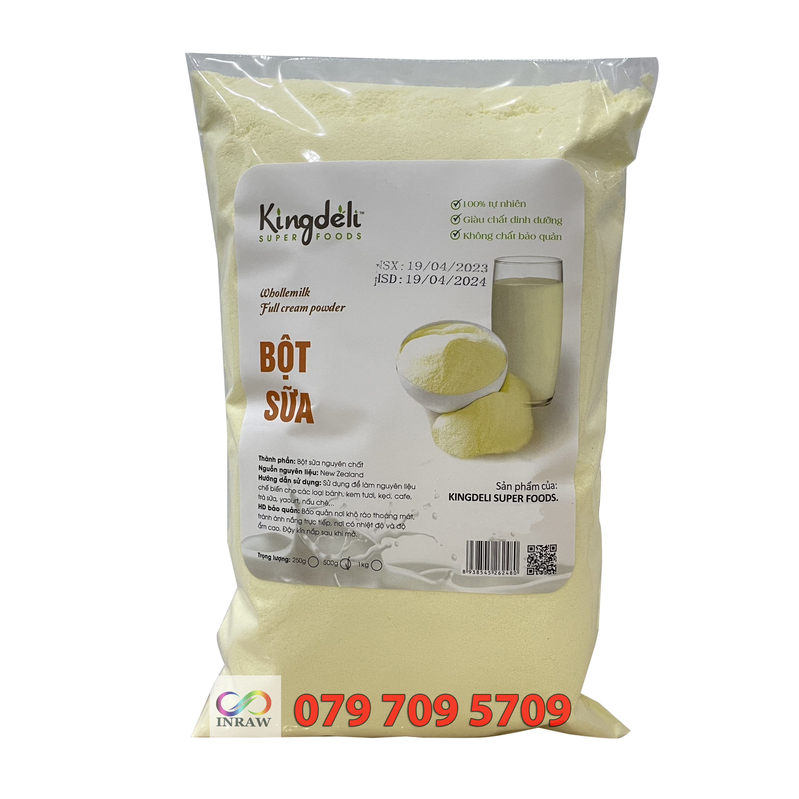 Bột Sữa Béo Nguyên Kem Túi 1kg
