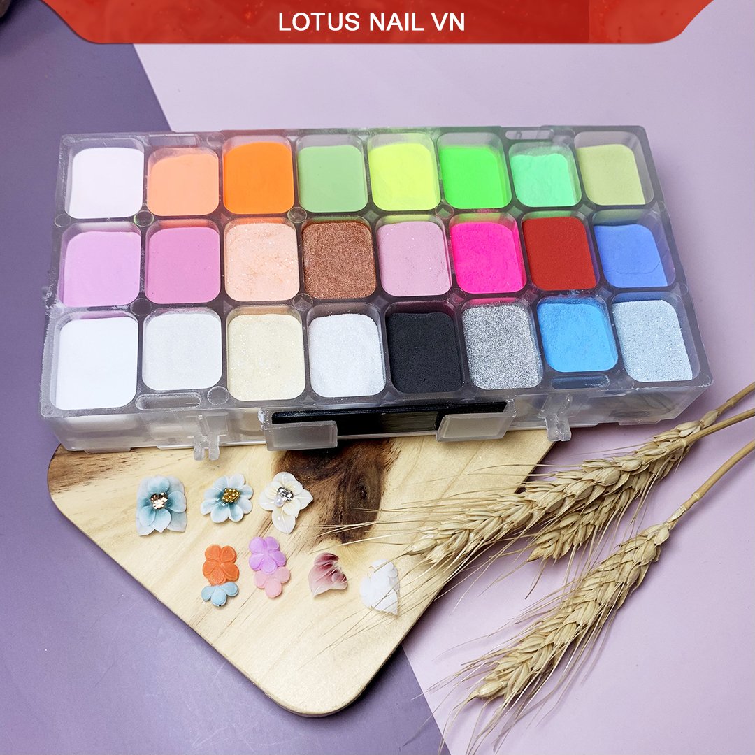 Set bột đắp móng Keystone 24 màu - Made in USA