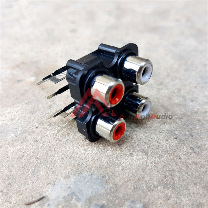 Jack AV Đồng mạ thiếc trạm 6 lổ và 4 lổ Giá 01 cái