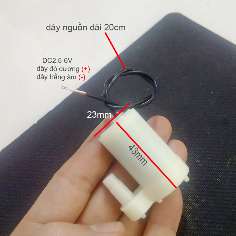 Máy bơm nước mini DC 2,5v-6v bơm chìm bơm đứng ,nằm, dây USB (Có phân loại chọn mua)