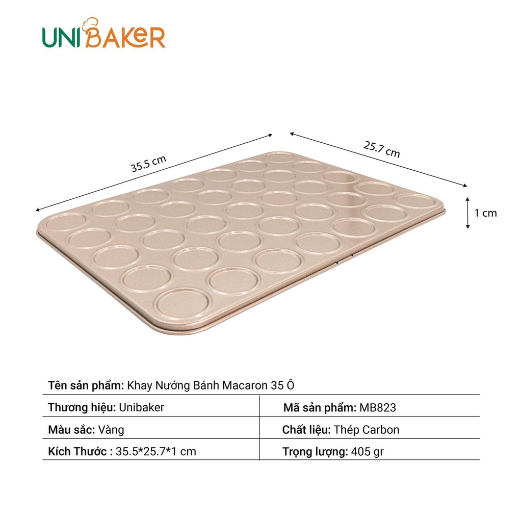 Khay nướng bánh Macaron 35 ô - Unibaker MB823