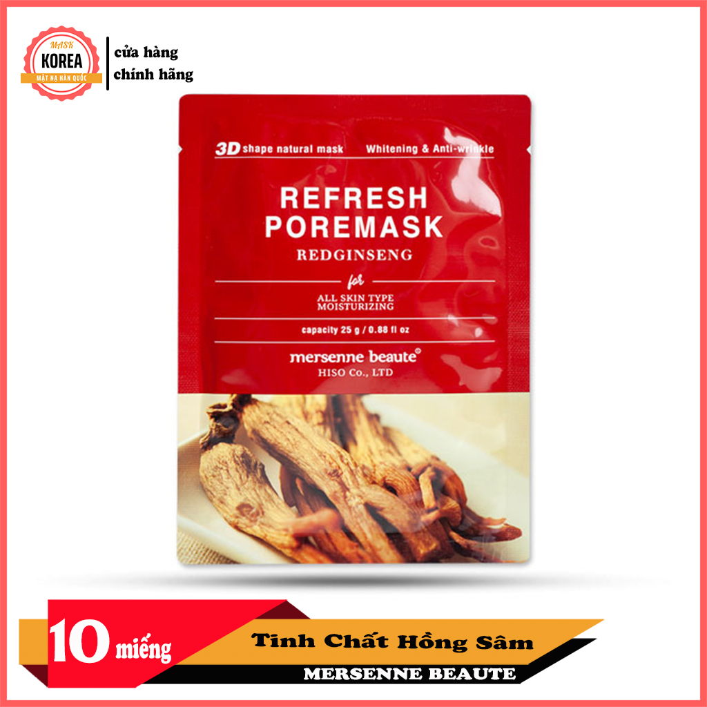 [HCM]Mặt nạ sâm Mersenne Beaute Hàn Quốc (10 miếng/25g )
