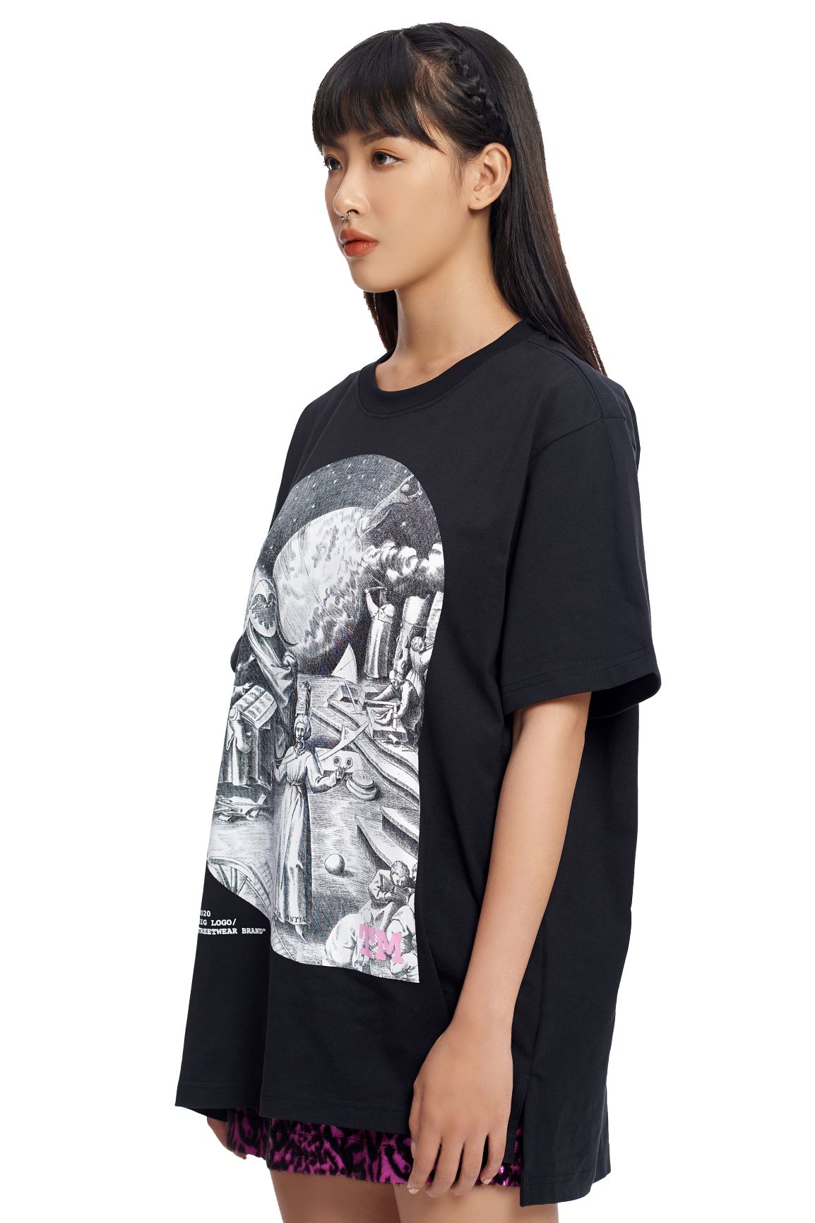 5THEWAY® /painting/ SQUARE TEE™ in BLACK aka Áo Thun ĐEN
