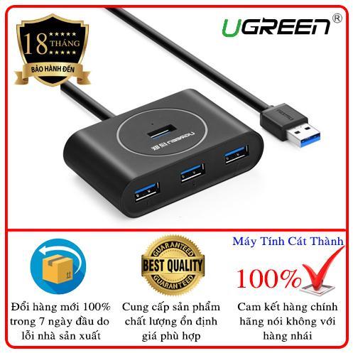 Bộ chia 4 cổng USB 3.0 dài 80cm UGREEN CR113 20291 (Đen)