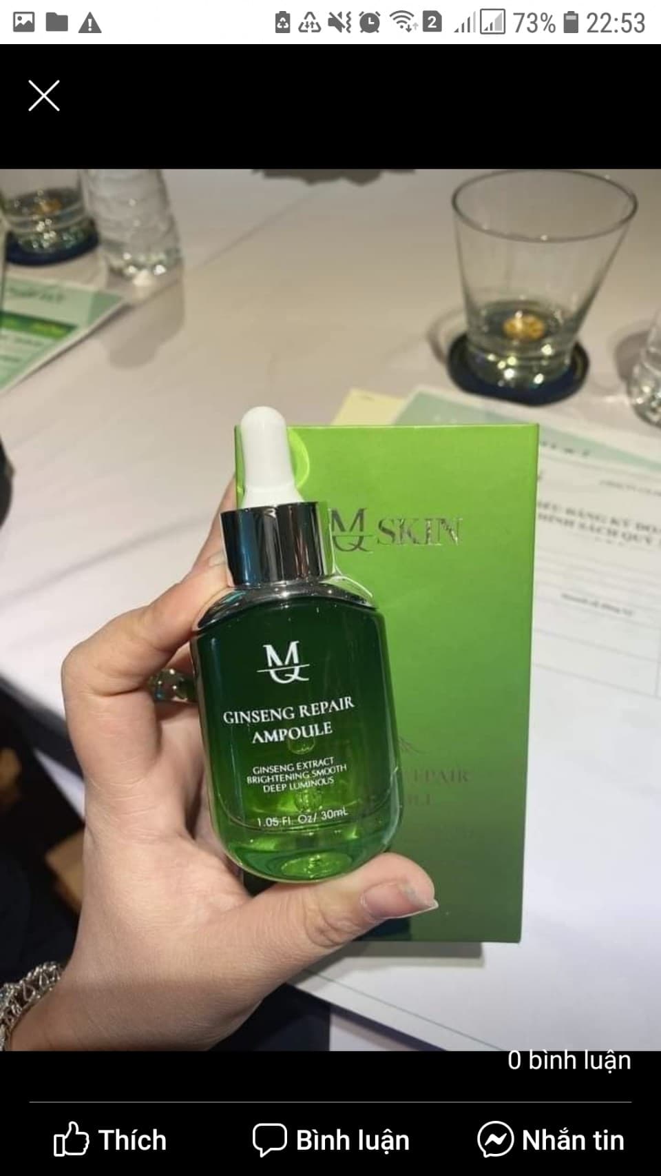 Serum Căng Bóng Da Nhân Sâm MQ Skin