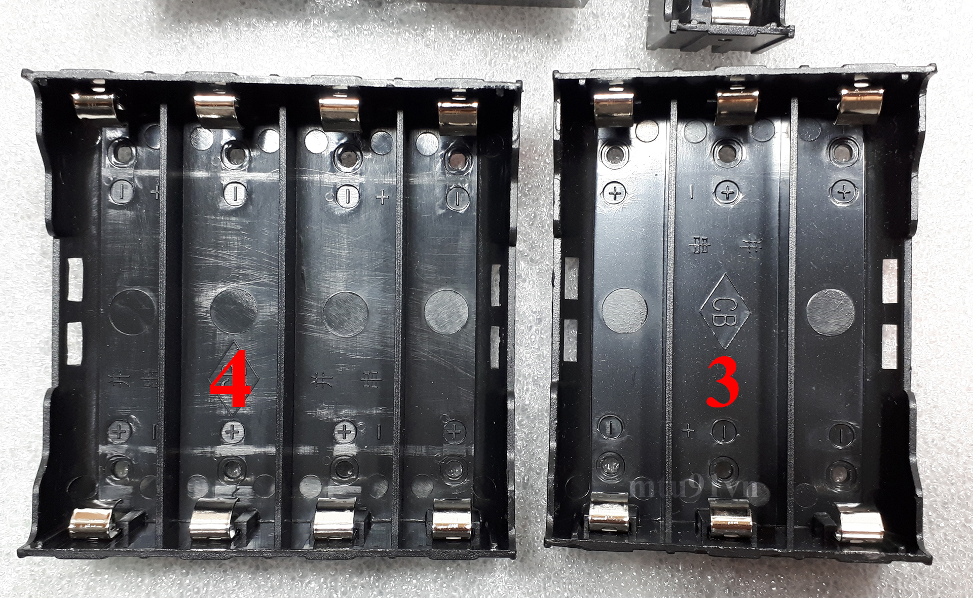 Đế Pin 18650 loại chân cho hàn mạch – 1/2/3/4 Pin