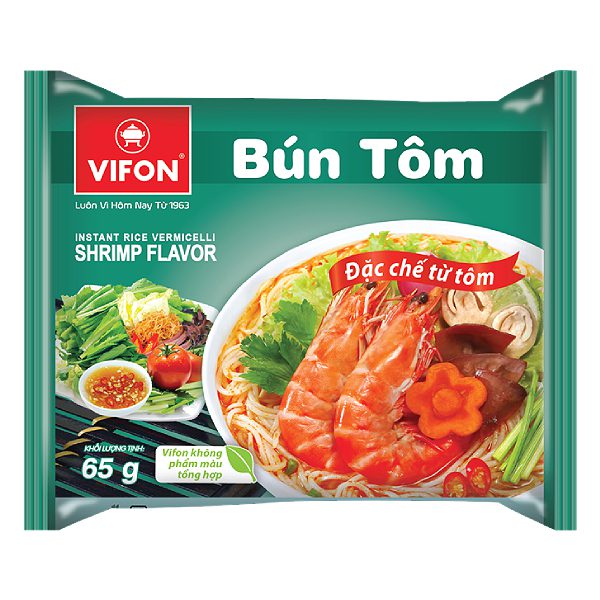 Thùng 15/ 30 gói Bún tôm Vifon 65g