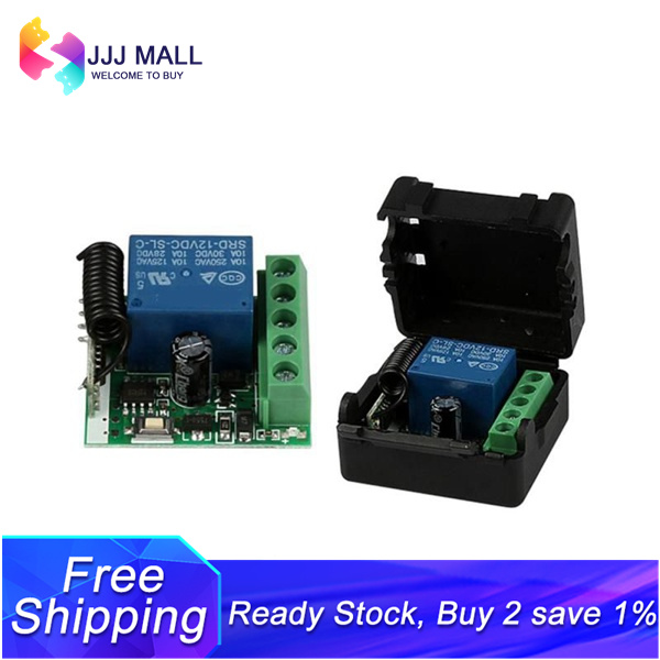 Dc 12v 1ch 433mhz universal wireless remote control switch rf relay receiver 433 mhz transmitter button module diy kit
