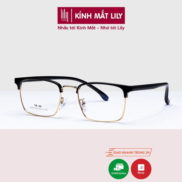 Giá bán Gọng kính cận kim loại nam nữ LILYEYEWEAR mắt vuông cơ bản dễ đeo màu sắc thời trang 770
