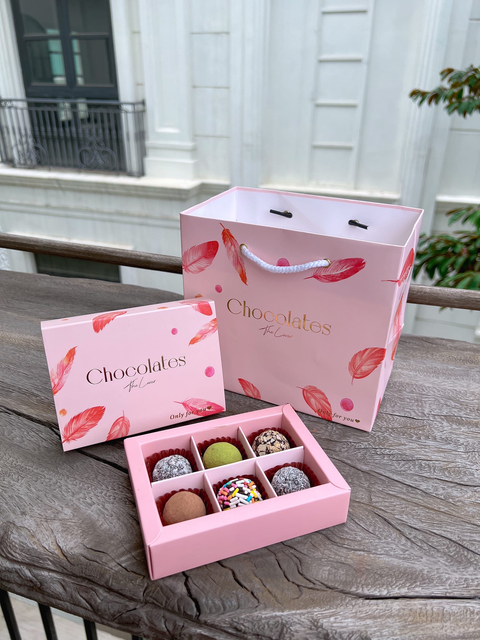 Valentine socola hộp 6 viên tròn