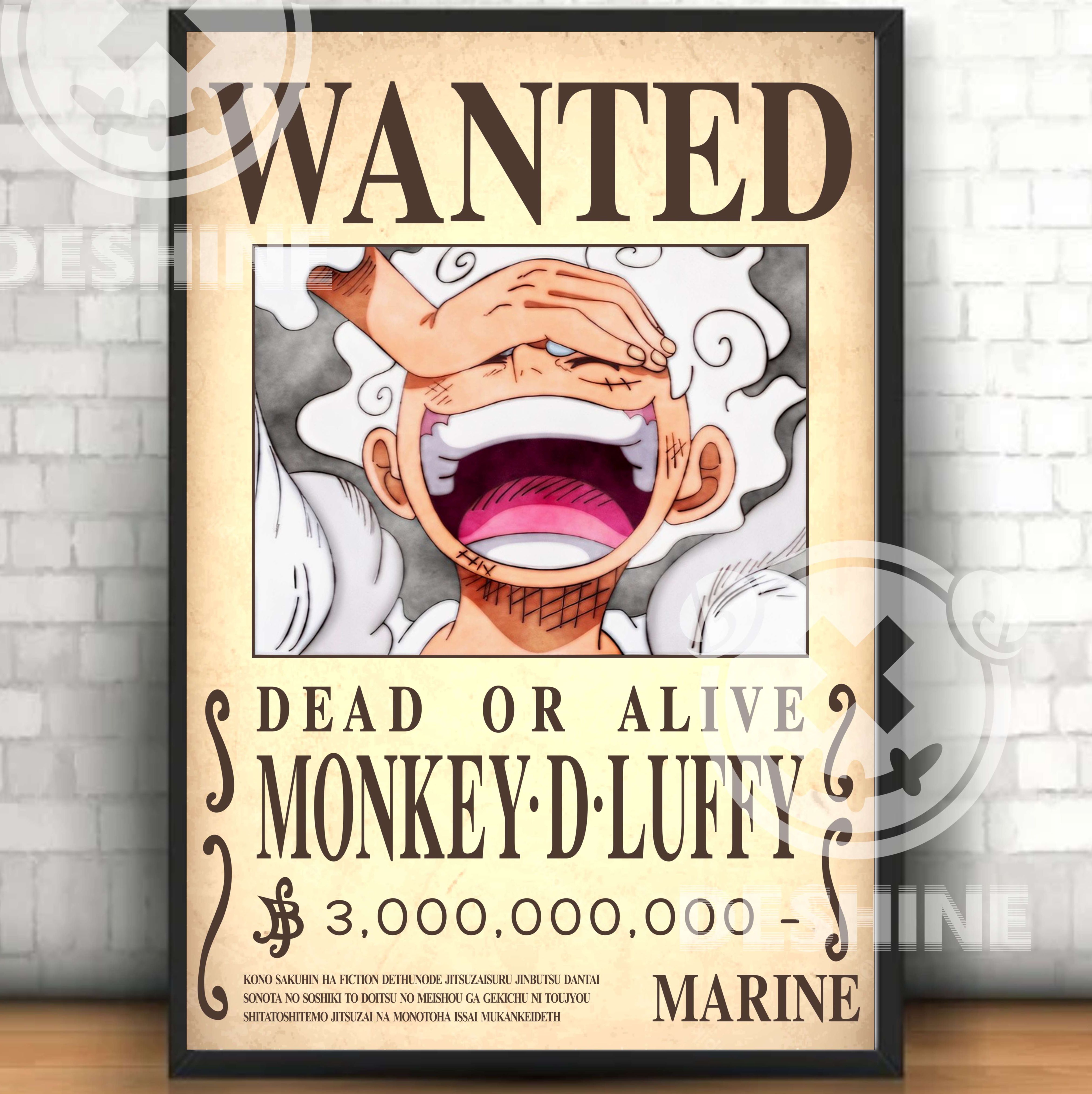 12 poster truy nã One Piece khổ A3