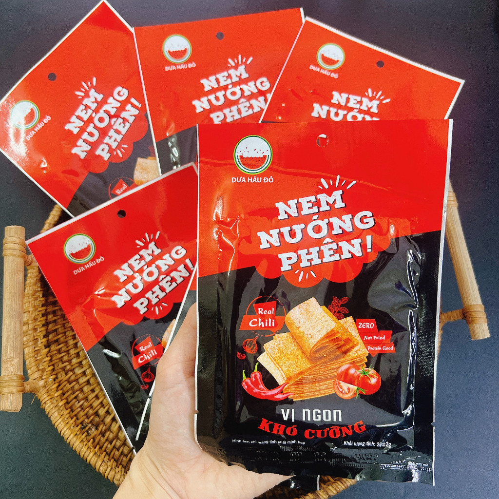 Nem nướng phên dưa hấu đỏ 10k/ 5 gói