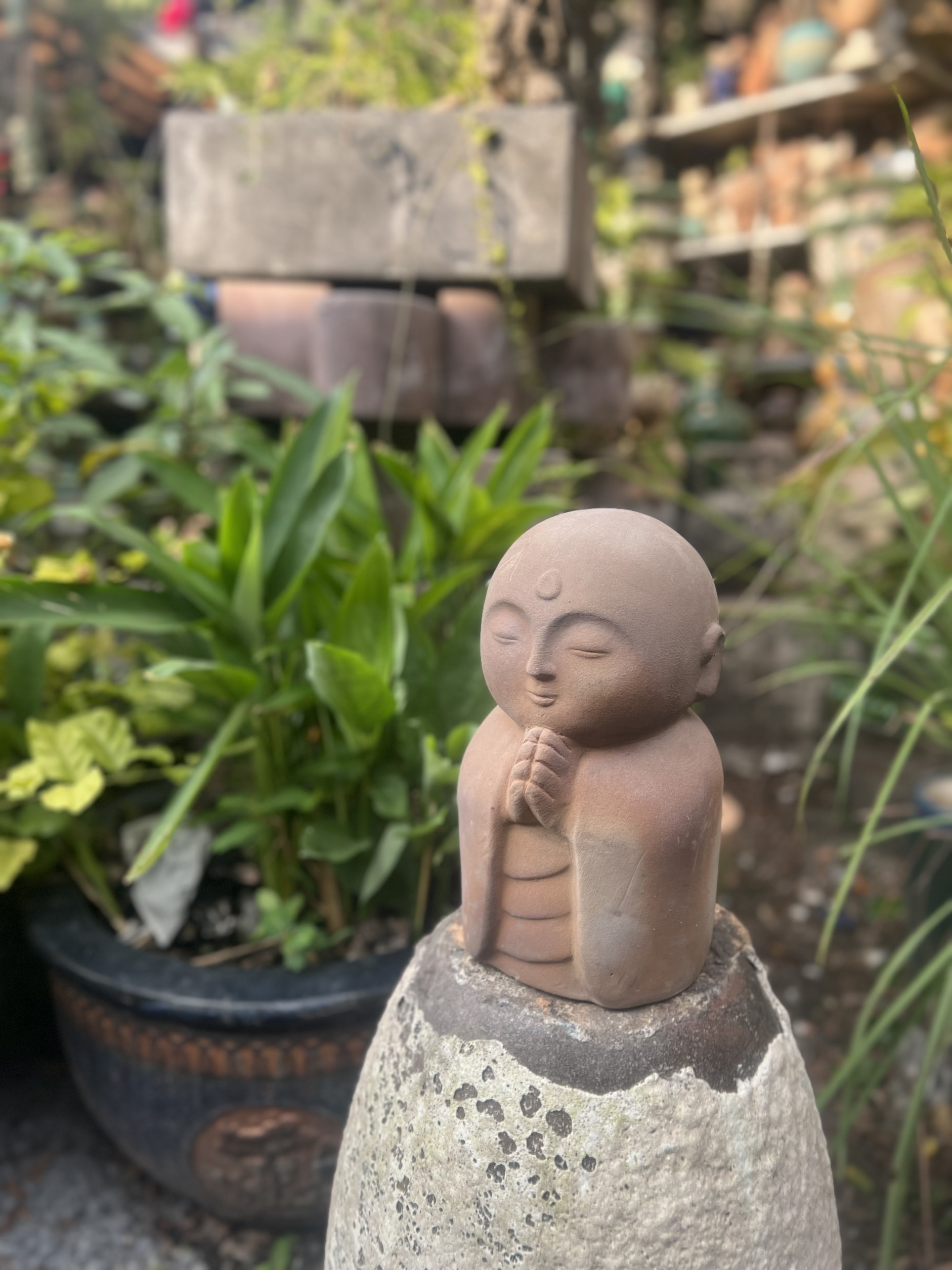 Tượng gốm đất nung 32cm trang trí decor trong nhà sân vườn
