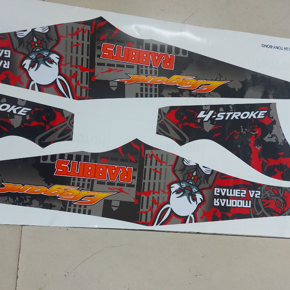 [HCM]Tem xe elegant 2018-2020  tem rời cao cấp 3 lớp mẫu Rabbits