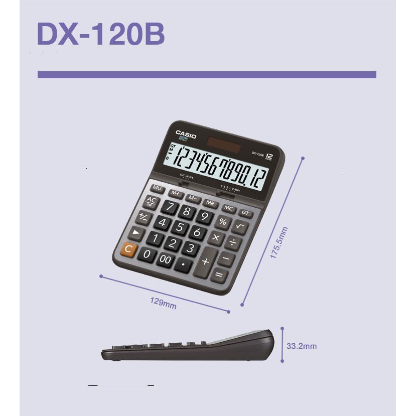 Máy tính Casio DX-120B để bàn cỡ trung, BH 7 năm