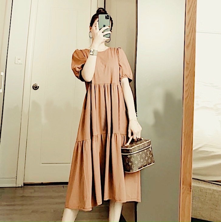 Đầm suông 3 tầng 2 màu