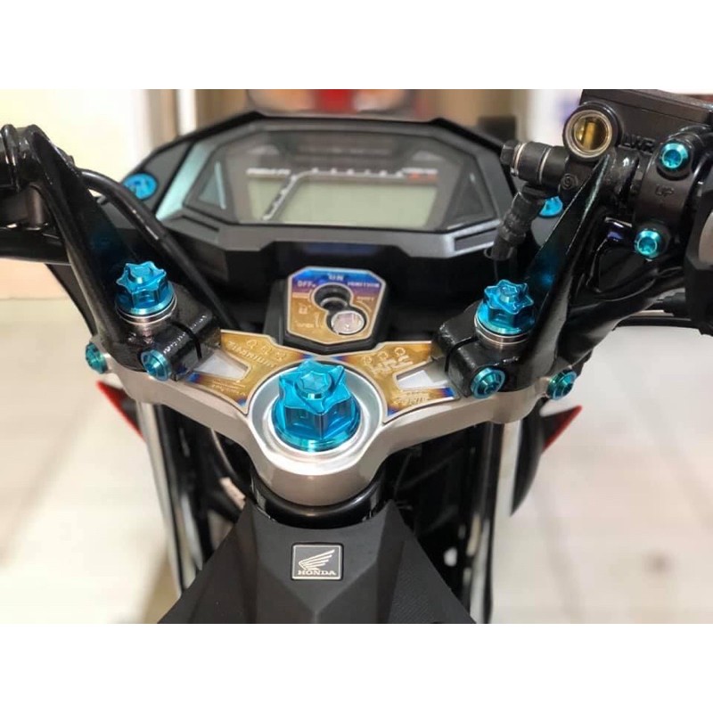 Bộ Ốc Titan GR5 ghi đông Raider - Satria [ 5con ] các đời