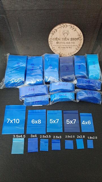 gói 100 túi zip xanh dương chọn size