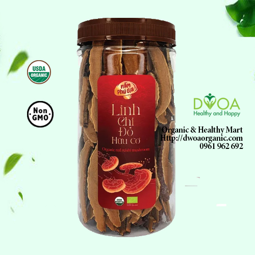 Nấm linh chi đỏ hữu cơ Phú Gia 200g