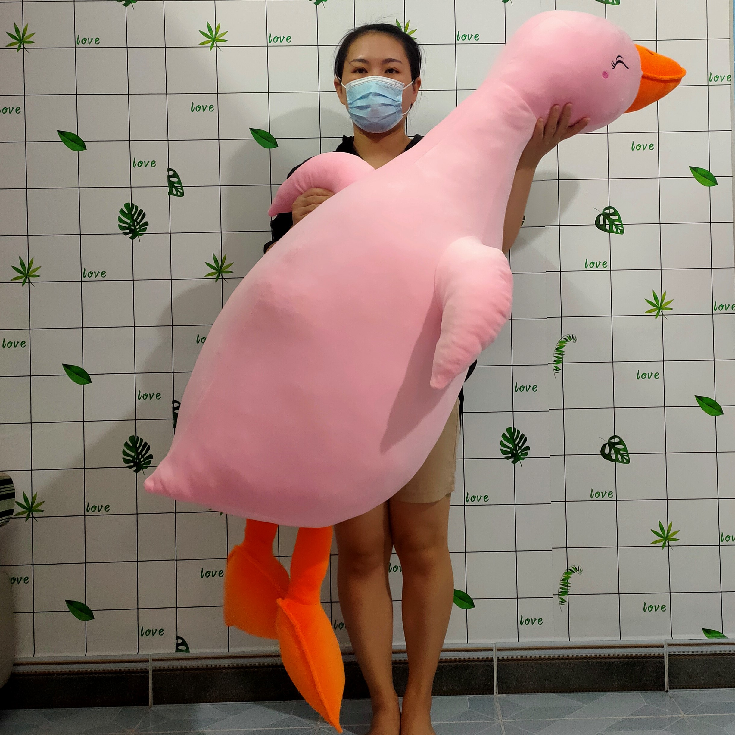 GẤU BÔNG VỊT TRẦM CẢM BUỒN NGỦ SIZE LỚN KHỔNG LỒ 1MET3 ÔM NGỦ ĐƯỢC