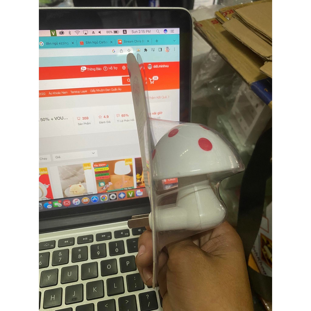 Đèn ngủ Led Carbon