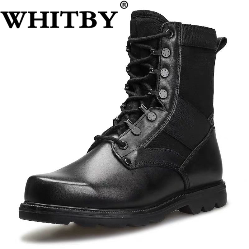Brand WHITBY Nam giới Giày da quân sự Lực lượng đặc biệt Chiến thuật Sa