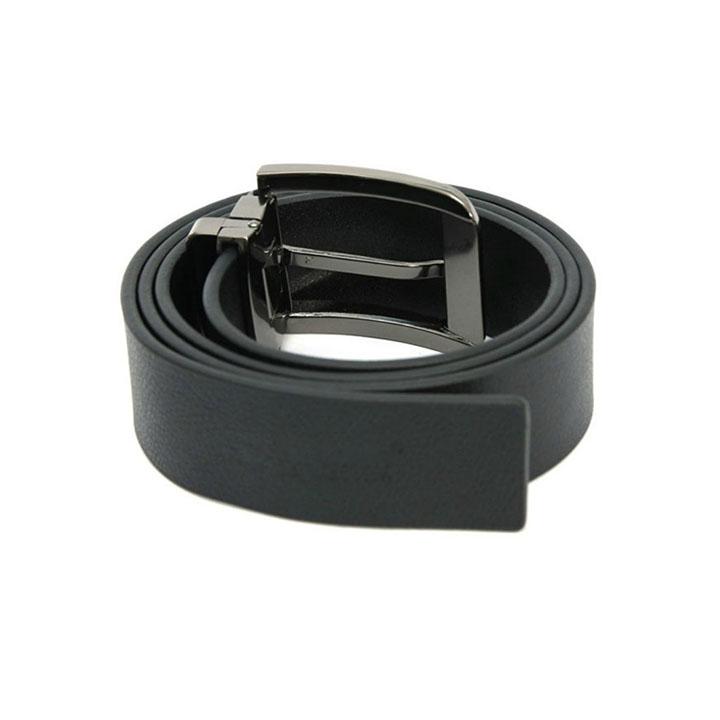 Thắt lưng nam da bò đầu kim màu đen HK4108